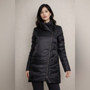 Helmut Lang Asymmetrical Zippered Down Cocoon Coat